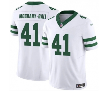 Men's New York Jets #41 Marcelino McCrary-Ball White 2025 F.U.S.E. Vapor Untouchable Limited Football Stitched Jersey