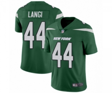 Men's New York Jets #44 Harvey Langi Green Team Color Vapor Untouchable Limited Player Football Jersey
