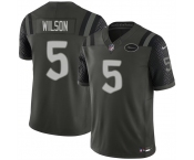 Men's New York Jets #5 Garrett Wilson Black 2025 F.U.S.E. “Rivalries” Vapor Limited Football Stitched Jersey