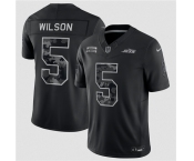 Men's New York Jets #5 Garrett Wilson Black F.U.S.E. 2026 Salute to Service Limited Football Stitched Jersey