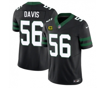Men's New York Jets #56 Demario Davis Black 2025 F.U.S.E. 4-Star C Patch Vapor Untouchable Limited Football Stitched Jersey