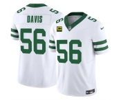 Men's New York Jets #56 Demario Davis White 2025 F.U.S.E. 4-Star C Patch Vapor Untouchable Limited Football Stitched Jersey