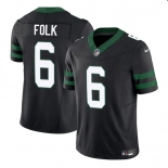 Men's New York Jets #6 Nick Folk Black 2025 F.U.S.E. Vapor Untouchable Limited Football Stitched Jersey Men's New York Jets #6 Nick Folk Black 2025 F.U.S.E. Vapor Untouchable Limited Football Stitched Jersey