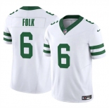 Men's New York Jets #6 Nick Folk White 2025 F.U.S.E. Vapor Untouchable Limited Football Stitched Jersey Men's New York Jets #6 Nick Folk White 2025 F.U.S.E. Vapor Untouchable Limited Football Stitched Jersey