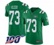 Men's New York Jets #73 Joe Klecko Limited Green Rush Vapor Untouchable 100th Season Football Jersey