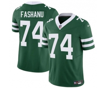 Men's New York Jets #74 Olu Fashanu Green 2024 F.U.S.E Throwback Limited Stitched Jersey