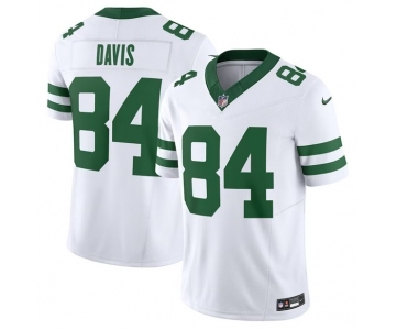 Men's New York Jets #84 Corey Davis White 2023 F.U.S.E. Vapor Limited Throwback Stitched Football Jersey
