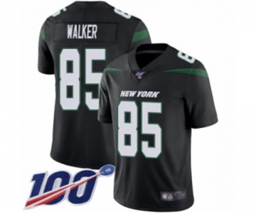 Men's New York Jets #85 Wesley Walker Black Alternate Vapor Untouchable Limited Player 100th Season Football Jersey