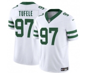 Men's New York Jets #97 Jay Tufele White 2025 F.U.S.E. Vapor Untouchable Limited Football Stitched Jersey
