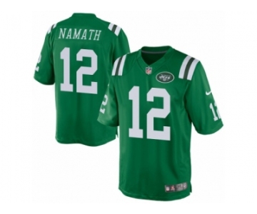 Men's Nike New York Jets #12 Joe Namath Limited Green Rush NFL Jersey