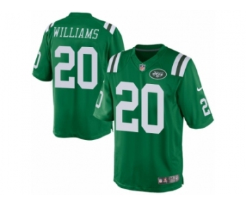 Men's Nike New York Jets #20 Marcus Williams Limited Green Rush NFL Jersey