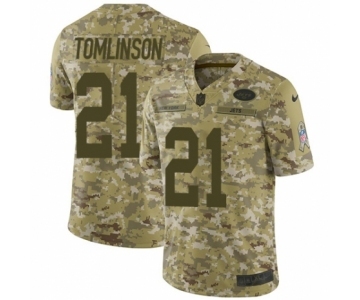 Men's Nike New York Jets #21 LaDainian Tomlinson Limited Camo 2018 Salute to Service NFL Jersey