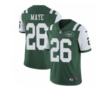 Men's Nike New York Jets #26 Marcus Maye Vapor Untouchable Limited Green Team Color NFL Jersey