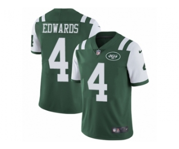 Men's Nike New York Jets #4 Lac Edwards Vapor Untouchable Limited Green Team Color NFL Jersey
