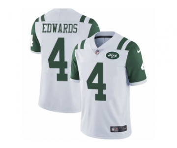 Men's Nike New York Jets #4 Lac Edwards Vapor Untouchable Limited White NFL Jersey