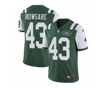 Men's Nike New York Jets #43 Julian Howsare Vapor Untouchable Limited Green Team Color NFL Jersey