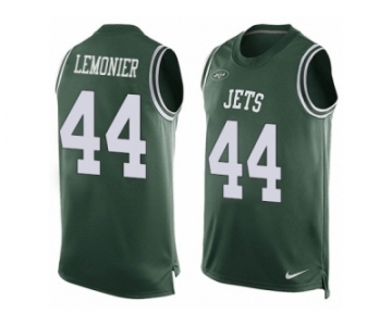 Men's Nike New York Jets #44 Corey Lemonier Limited Green Player Name & Number Tank Top NFL Jersey