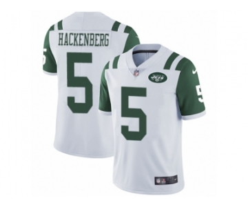 Men's Nike New York Jets #5 Christian Hackenberg Vapor Untouchable Limited White NFL Jersey