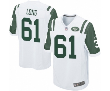 Men's Nike New York Jets #61 Spencer Long Game White NFL Jersey