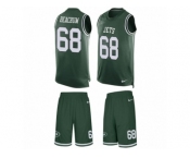 Men's Nike New York Jets #68 Kelvin Beachum Limited Green Tank Top Suit NFL Jersey