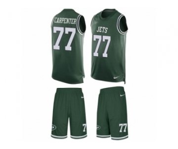 Men's Nike New York Jets #77 James Carpenter Limited Green Tank Top Suit NFL Jersey