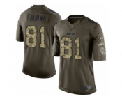 Men's Nike New York Jets #81 Quincy Enunwa Limited Green Salute to Service NFL Jersey