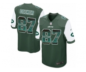 Men's Nike New York Jets #87 Eric Decker Limited Green Strobe NFL Jersey
