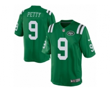 Men's Nike New York Jets #9 Bryce Petty Limited Green Rush NFL Jersey