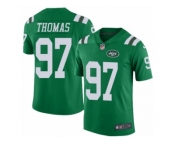 Men's Nike New York Jets #97 Lawrence Thomas Limited Green Rush NFL Jersey