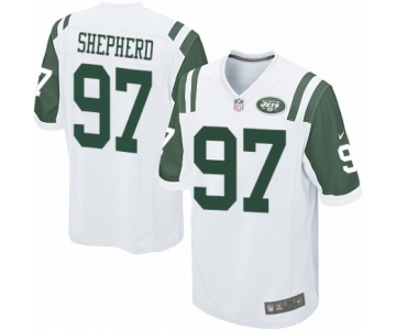 Men's Nike New York Jets #97 Nathan Shepherd Game White NFL Jersey
