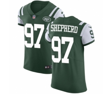 Men's Nike New York Jets #97 Nathan Shepherd Green Team Color Vapor Untouchable Elite Player NFL Jersey