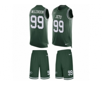Men's Nike New York Jets #99 Steve McLendon Limited Green Tank Top Suit NFL Jersey