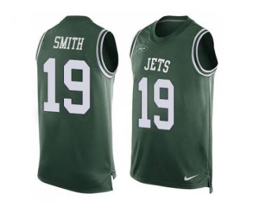 Nike New York Jets #19 Devin Smith Green Team Color Men's Stitched NFL Limited Tank Top Jersey