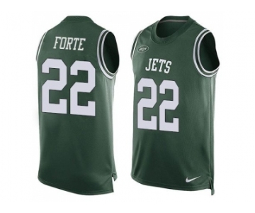 Nike New York Jets #22 Matt Forte Green Team Color Men's Stitched NFL Limited Tank Top Jersey