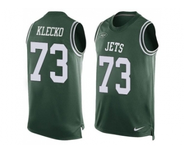 Nike New York Jets #73 Joe Klecko Green Team Color Men's Stitched NFL Limited Tank Top Jersey
