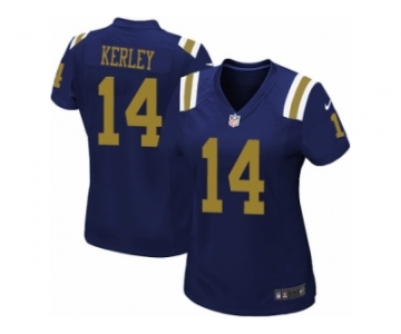 Women Nike New York Jets #14 Jeremy Kerley Limited Navy Blue Alternate NFL Jersey