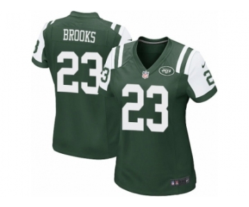 Women Nike New York Jets #23 Terrence Brooks Game Green Team Color NFL Jersey