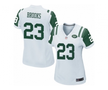 Women Nike New York Jets #23 Terrence Brooks Game White NFL Jersey