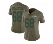 Women Nike New York Jets #68 Kelvin Beachum Limited Olive 2017 Salute to Service NFL Jersey
