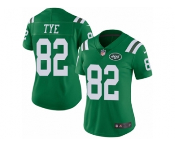 Women Nike New York Jets #82 Will Tye Limited Green Rush Vapor Untouchable NFL Jersey