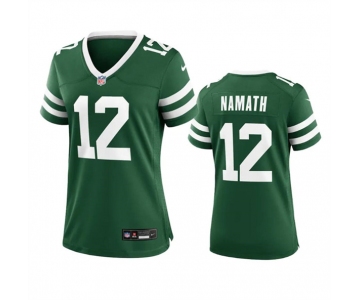 Women's New York Jets #12 Joe Namath Green 2024 Football Stitched Jersey