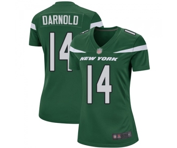 Women's New York Jets #14 Sam Darnold Game Green Team Color Football Jersey