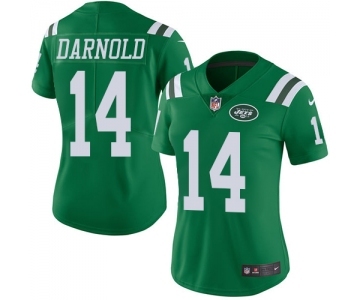 Women's New York Jets #14 Sam Darnold Limited Green Rush Vapor Untouchable Football Jersey