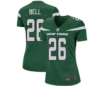 Women's New York Jets #26 Le'Veon Bell Game Green Team Color Football Jersey