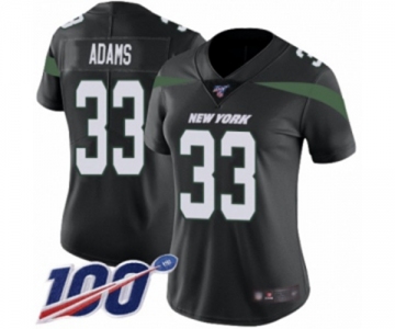 Women's New York Jets #33 Jamal Adams Black Alternate Vapor Untouchable Limited Player 100th Season Football Jersey