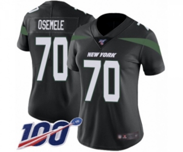 Women's New York Jets #70 Kelechi Osemele Black Alternate Vapor Untouchable Limited Player 100th Season Football Jersey