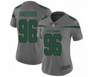 Women's New York Jets #96 Henry Anderson Limited Gray Inverted Legend Football Jersey