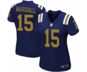 Women's Nike New York Jets #15 Brandon Marshall Navy Blue Alternate NFL Jersey