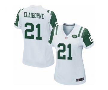 Women's Nike New York Jets #21 Morris Claiborne Game White NFL Jersey