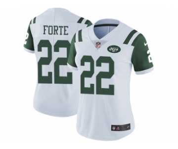 Women's Nike New York Jets #22 Matt Forte Vapor Untouchable Limited White NFL Jersey